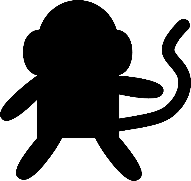 Silhouette Clipart Monkey - Monkey Clip Art (640x607)