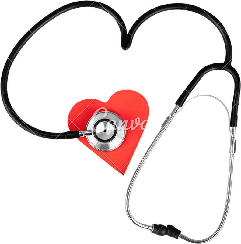 Heart With A Stethoscope - Heart With A Stethoscope (792x800)