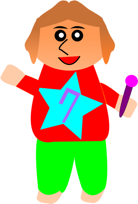 Cartoon Microphone Clothing Thumb Human Behavior - Human (530x750)