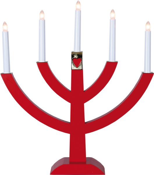 Candlestick Hjartered - Hjärtered Adventsljusstake Svart - Star Trading (600x600)