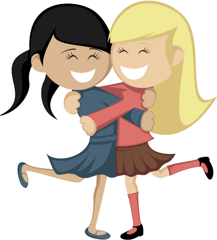 Hug - Abrazo De Amigas Animado (800x819)