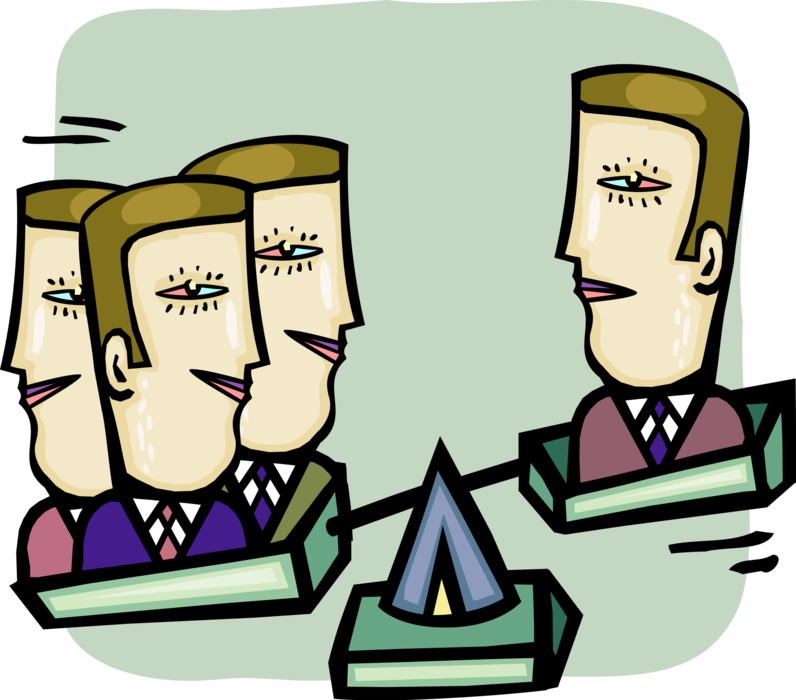 Vector Illustration Of Experienced Business High Achiever - Cartoon (796x700)