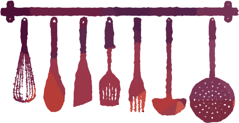 Download Kitchen Utensil Wall Stickers Clipart Wall - Utensils Wall In Kitchen (900x900)