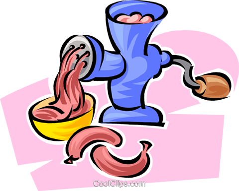 Meat Grinder Royalty Free Vector Clip Art Illustration - Meat Grinder Clipart (480x385)