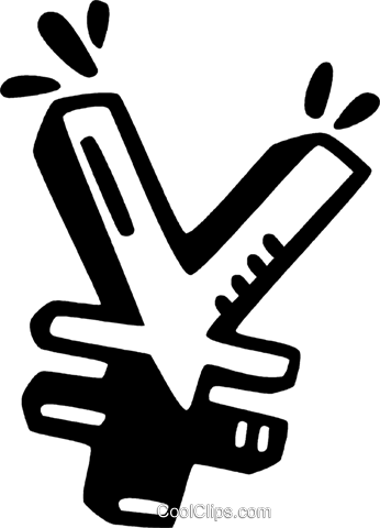 Yen Sign Royalty Free Vector Clip Art Illustration - Illustration (346x480)