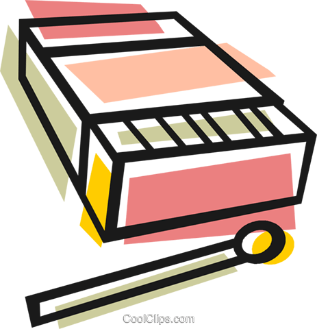 Box Of Matches Royalty Free Vector Clip Art Illustration - Box Of Matches Royalty Free Vector Clip Art Illustration (463x480)