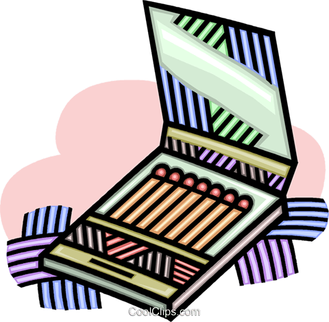 Book Of Matches Royalty Free Vector Clip Art Illustration - Book Of Matches Royalty Free Vector Clip Art Illustration (480x469)