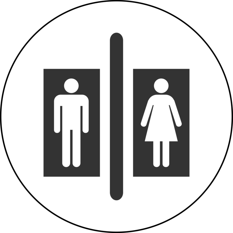 Unisex Public Toilet Bathroom Pictogram - Restroom Symbol (750x750)