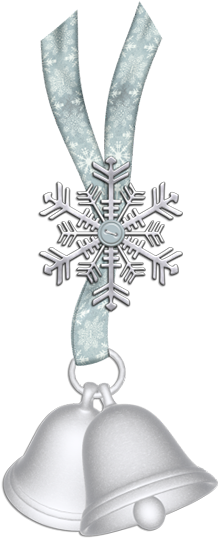 Christmas Silver Bells Clip Art - Clip Art (610x610)