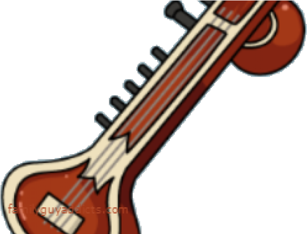Bass Guitar Musical Tiple Clip Art Sitar - Sitar Clipart (640x480)