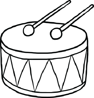 Clipart Transparent Download Drum Social Studies Image - Drums Clip Art Black And White (383x399)