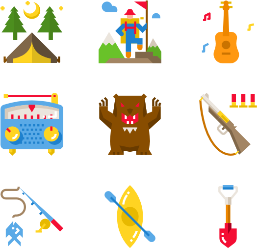 Campfire Icons Free Camping - Icon (600x564)