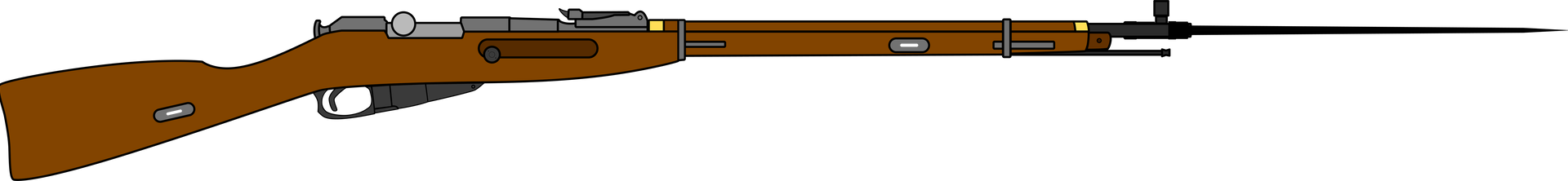 Mosin-nagant M91/30 With Bayonet - Mosin–nagant (1920x222)