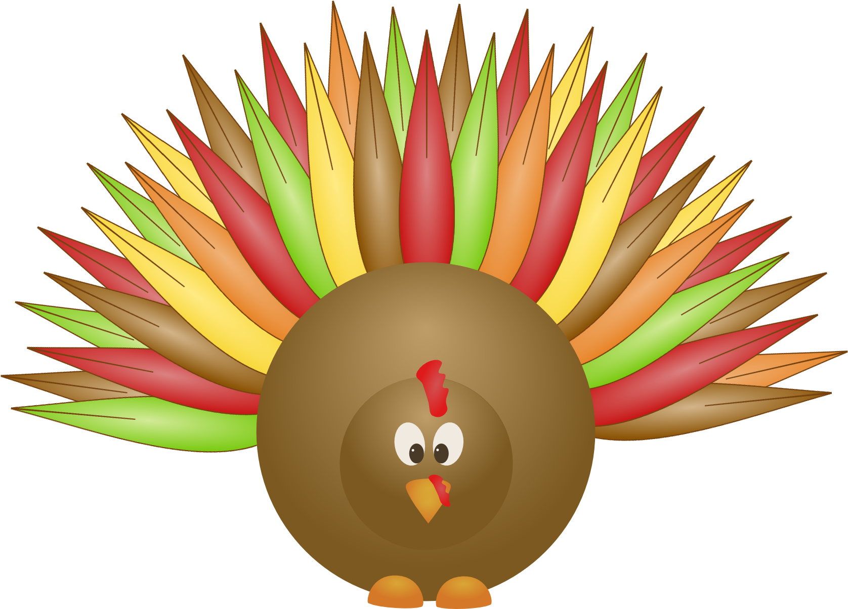 Printable Turkey Feathers - Printable Turkey Feather Cutouts (1693x1210)
