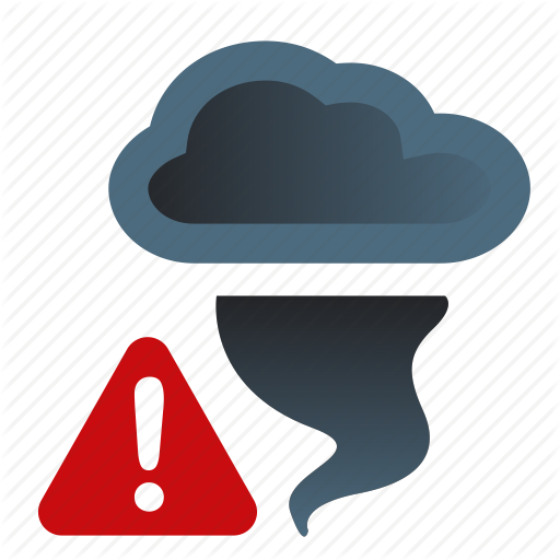 Tornado Warning Icon Clipart Tornado Warning Storm - Weather Alert Icon (512x512)