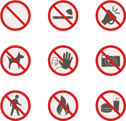 Clipart Freeuse Sign Icons Free Signs - Prohibition Icon (600x564)