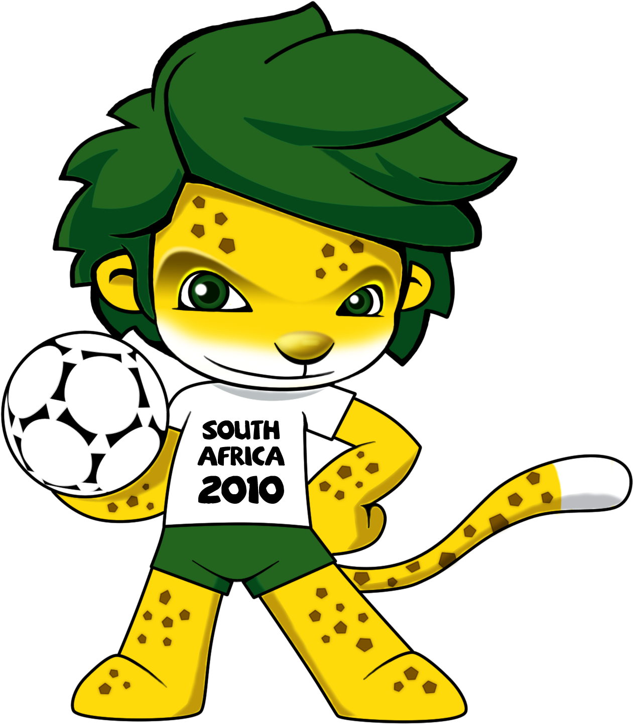 Jpg Library Download Afro Clipart Green Hair - Fifa World Cup Mascot (1500x1500)