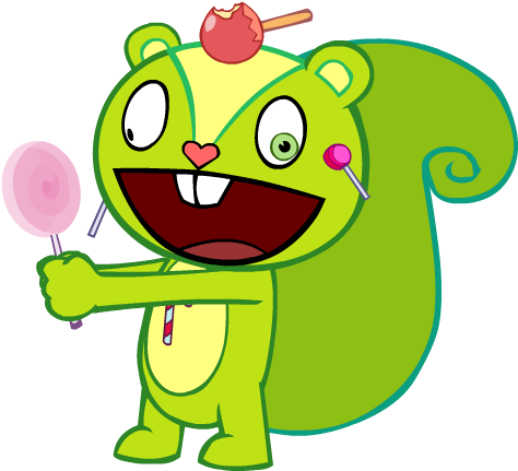 Oh Happy Day Clipart - Happy Tree Friends Lollipop (481x455)