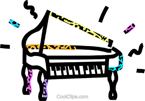 Grand Concert Piano Royalty Free Vector Clip Art Illustration - Grand Concert Piano Royalty Free Vector Clip Art Illustration (480x337)