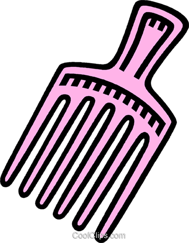 Hair Comb Royalty Free Vector Clip Art Illustration - Comb (372x480)