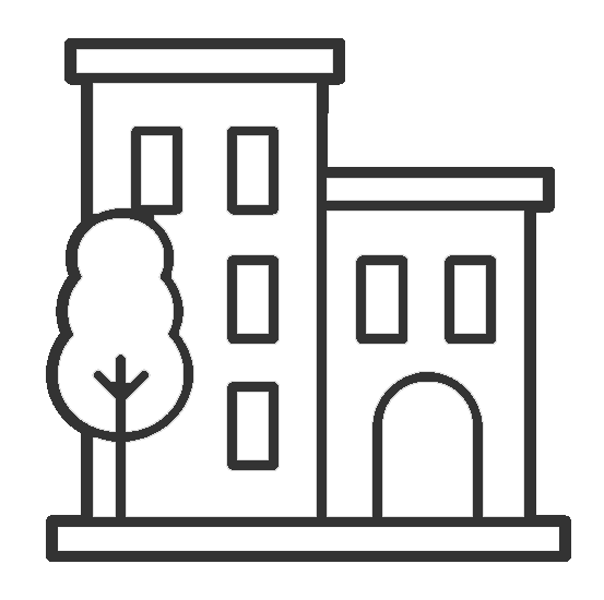 Employer Information - Outline Image Of A Hospital (552x560)