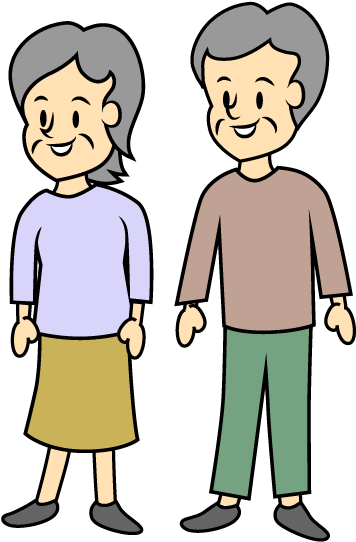 Graphic Black And White Stock Free Image Cartoon Graphics - Elderly Clipart (640x640)