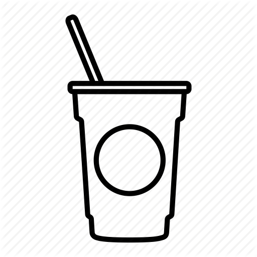 Dibujos De Bebidas Para Colorear Clipart Coffee Drawing - Starbucks Frappe Outline (512x512)
