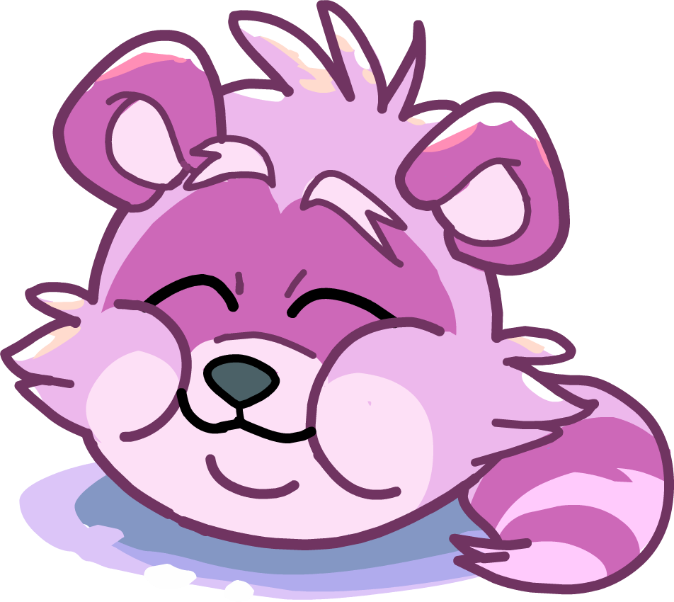 Image Puffle Party Comic Pink Png Club - Raccoon Puffle (952x850)