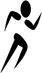 Cross Country - Running Man Logo Black (350x350)
