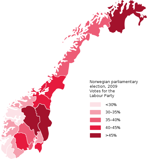 Germany Population Map Clipart - Norway Election Results Map 2017 (477x513)