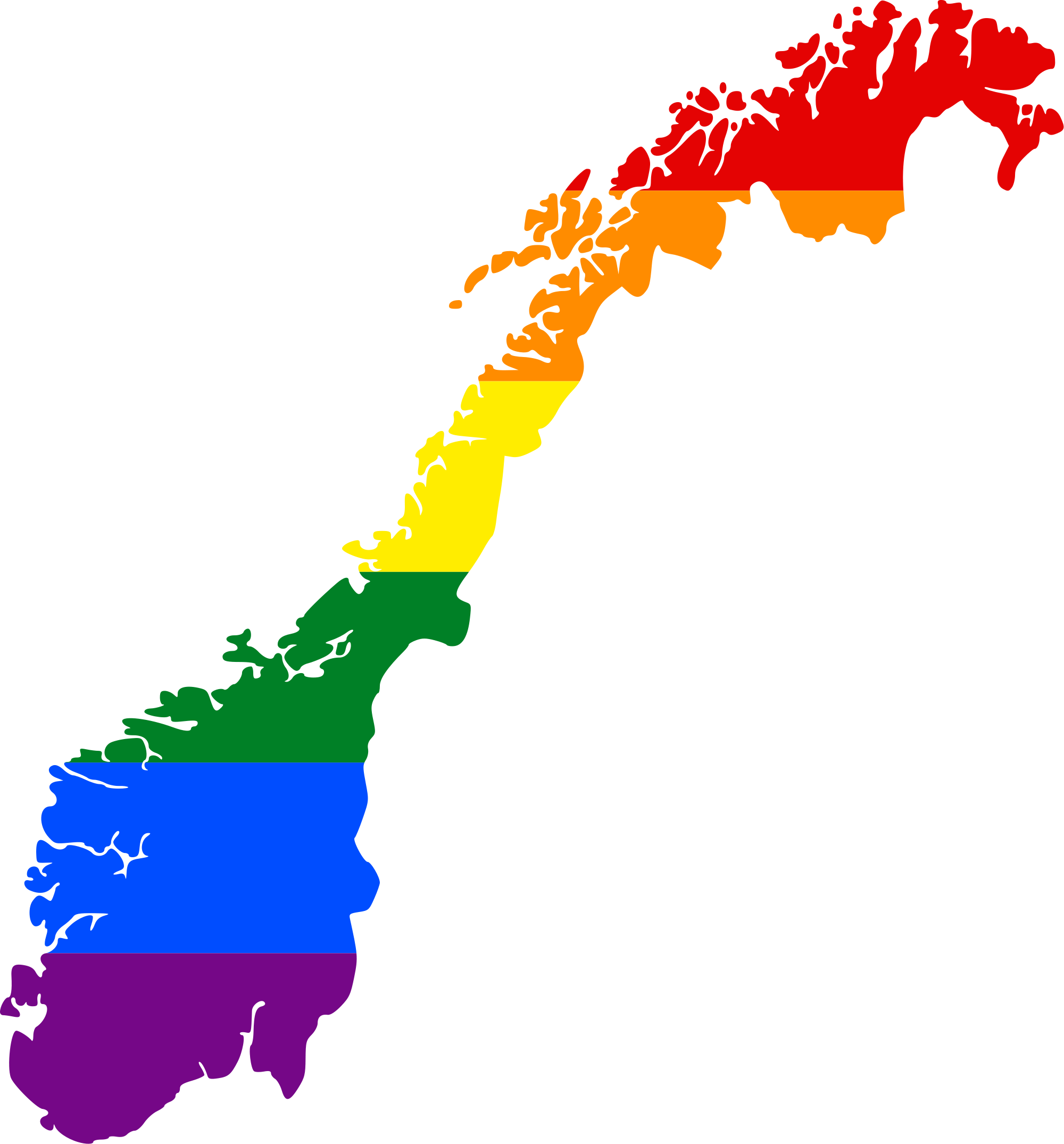 Open - Norway Map Vector (2000x2150)