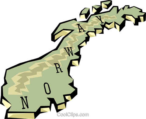Norway Map Royalty Free Vector Clip Art Illustration - Norway (480x392)