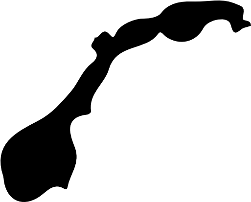 Norway Free Icon - Norway Map Black Png (512x512)