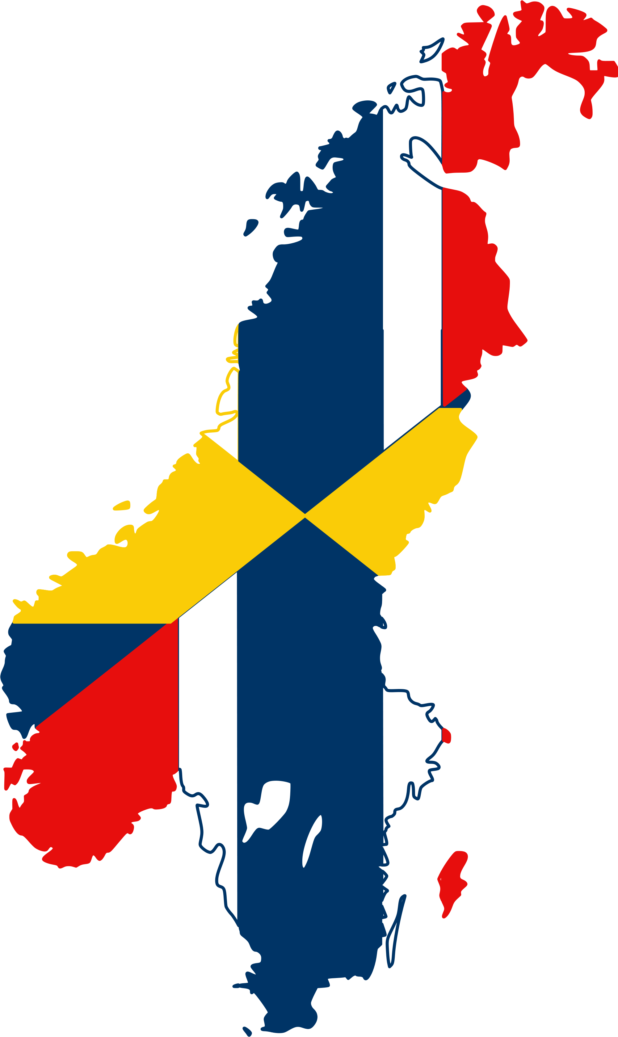 Open - Flag Map Of Sweden (2000x3366)