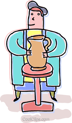 Person Doing Pottery Royalty Free Vector Clip Art Illustration - Person (281x480)