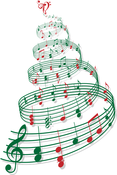 Music Note Christmas Tree (542x808)