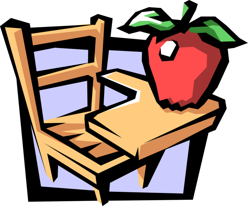 Classroom Vector Teacher Desk Graphic Freeuse Stock - My Little Story Book (841x700)