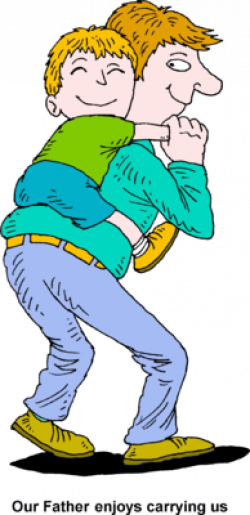 Fathers Clipart Piggy Back Ride - Clip Art Piggy Back (250x515)