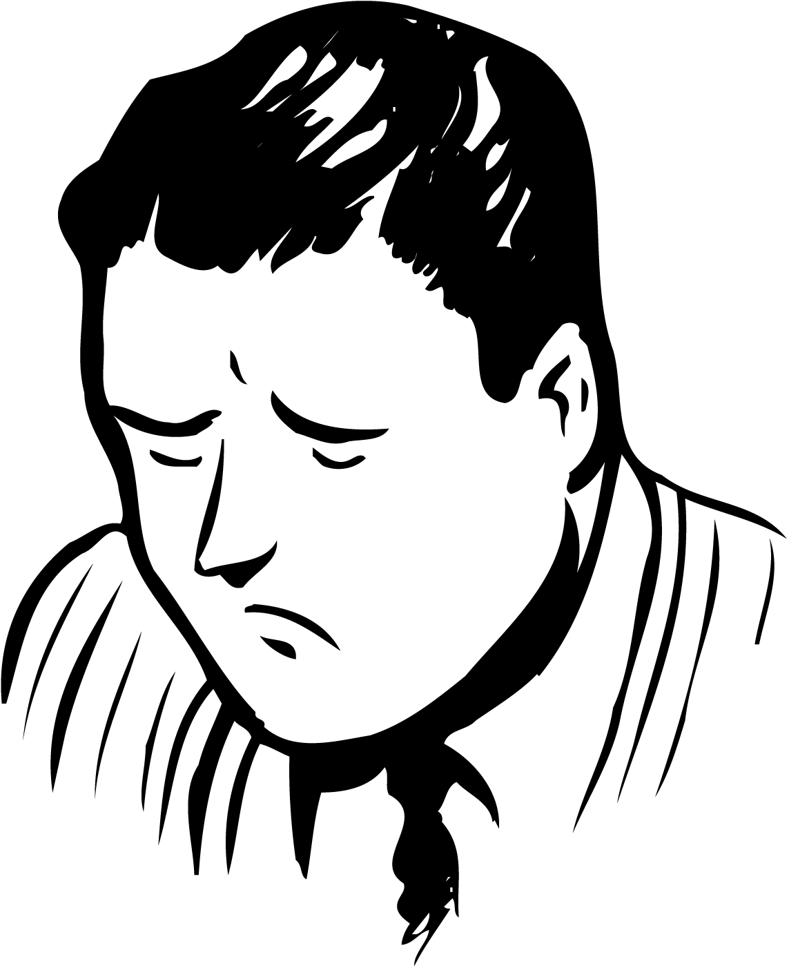 May Diary Of A Parish Priest Man - Sad Dad Clipart Black And White (1200x1455)