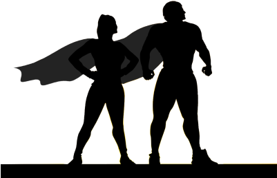 Hero Clipart - Hero Silhouette (400x312)