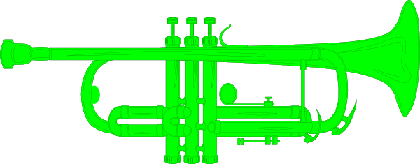 Trumpet Clip Art Trumpet Green Clip Art At Clker Com - Trumpet Vector (600x235)