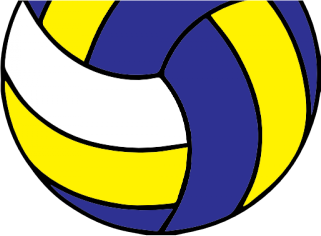 Volleyball Clipart Pdf - Volleyball Yellow And Blue Clipart (640x480)