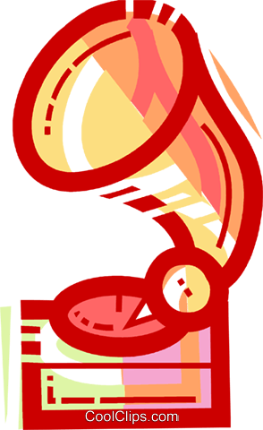 Phonograph Gramophone Record Player Royalty Free Vector - Phonograph (294x480)