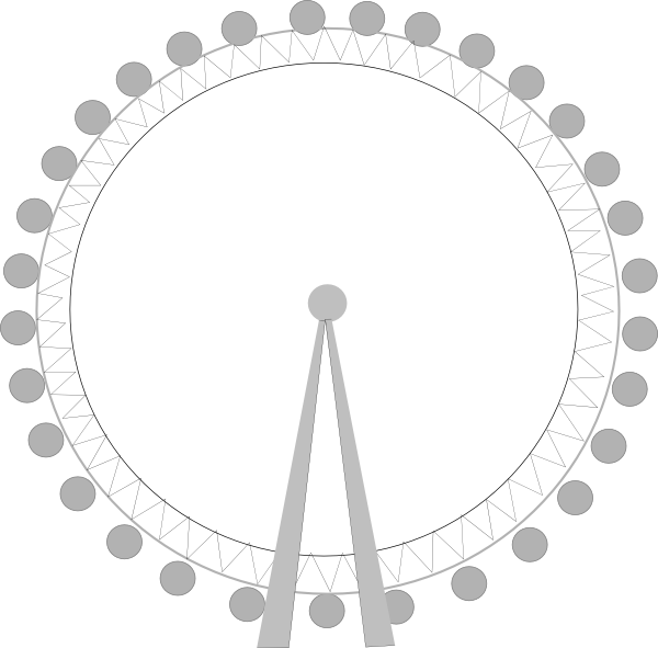 Grey Eye Clip Art At Clker Com - Kingda Ka Size Comparison (600x591)