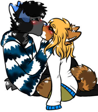 We Should Make A Verbal Agreement To Only Kiss Each - Cartoon (336x385)