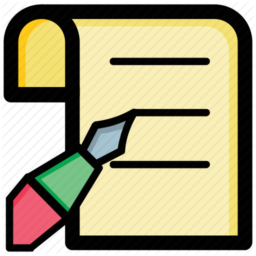 Vector Stock Contract Clipart Written Document - Contract (512x512)