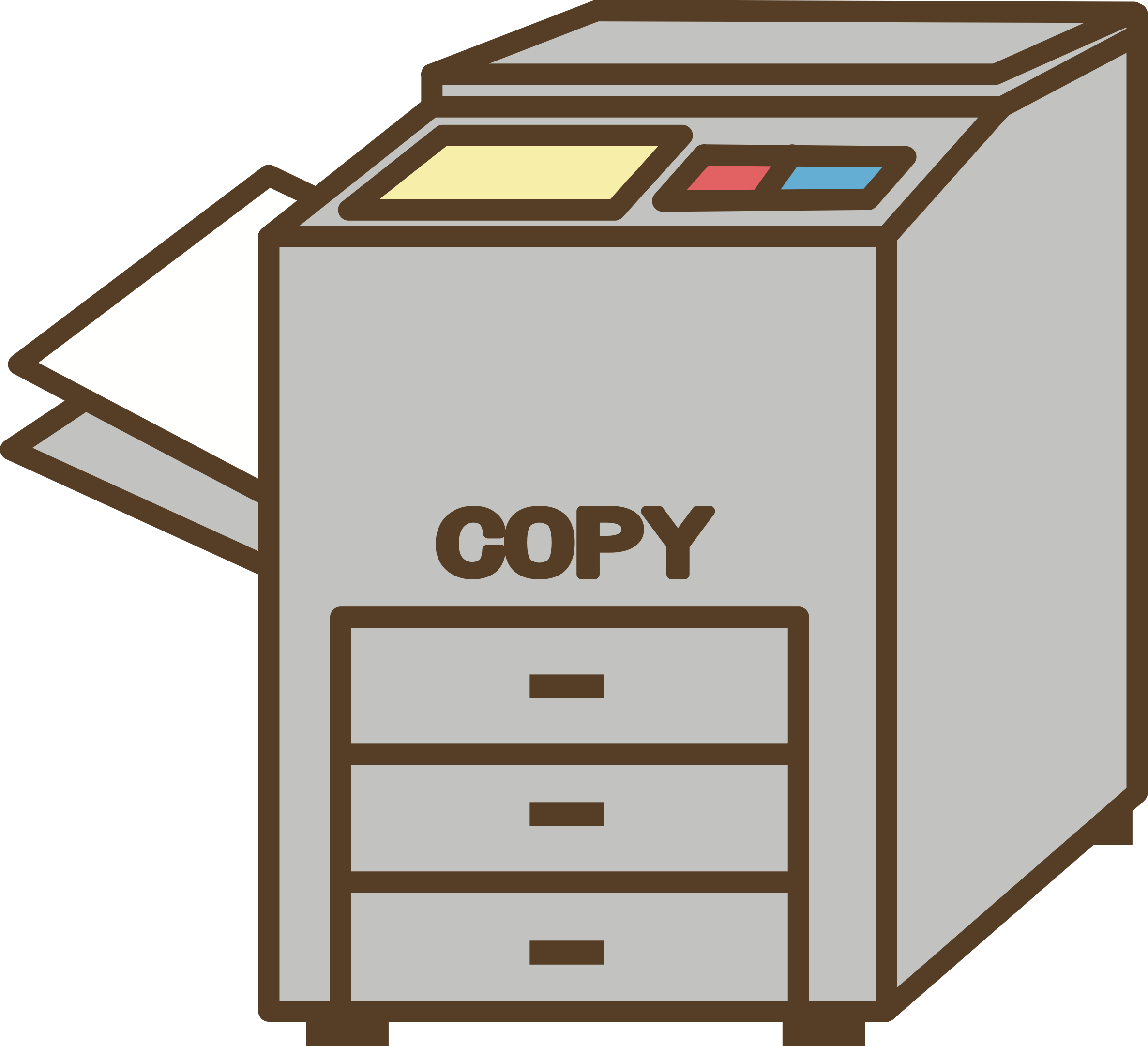 Print Shop Operations - Photocopier Clipart (2372x2161)
