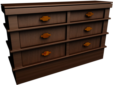 Clip Art D Wooden Drawers Cgtrader - Wavefront .obj File (500x500)