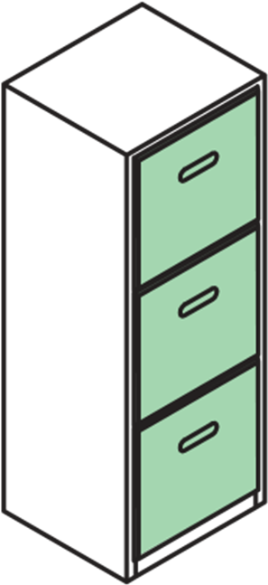 Frame Ral 9010-drawers Ral - Optical Illusion Isometric Drawing (400x698)