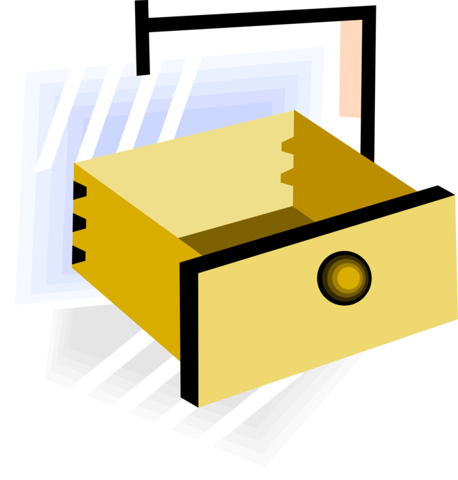 Vector Illustration Of Bureau Or Chest Of Drawers Drawer - Vector Illustration Of Bureau Or Chest Of Drawers Drawer (668x700)